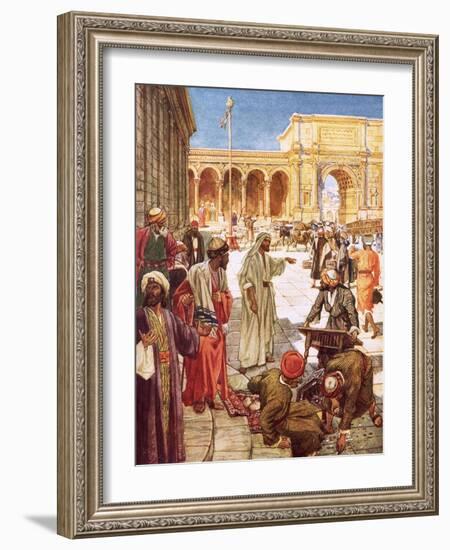 Christ Driving the Money Changers from the Temple-William Brassey Hole-Framed Giclee Print