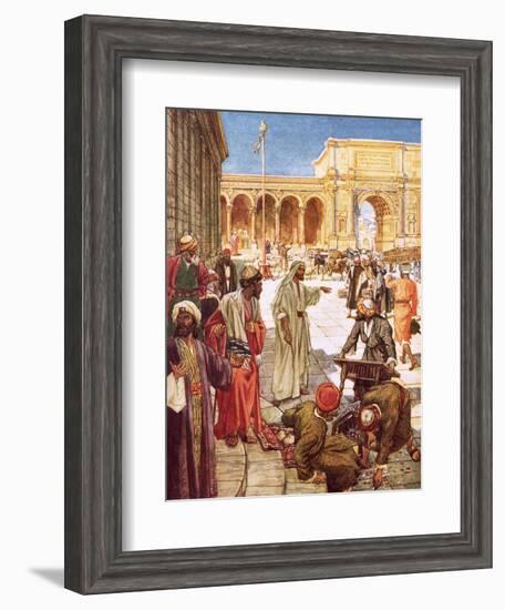 Christ Driving the Money Changers from the Temple-William Brassey Hole-Framed Giclee Print