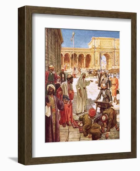 Christ Driving the Money Changers from the Temple-William Brassey Hole-Framed Giclee Print