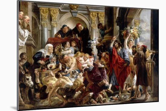 Christ Driving the Money Changers from the Temple-Jacob Jordaens-Mounted Giclee Print