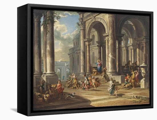 Christ Driving the Money Changers from the Temple-Giovanni Paolo Panini-Framed Premier Image Canvas