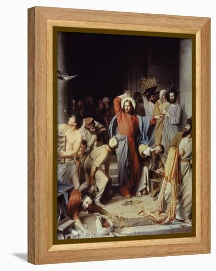 Christ Driving the Money Changers Out of Temple-Carl Bloch-Framed Premier Image Canvas