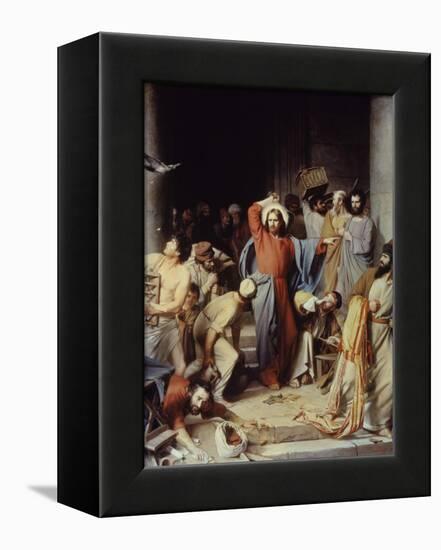 Christ Driving the Money Changers Out of Temple-Carl Bloch-Framed Premier Image Canvas