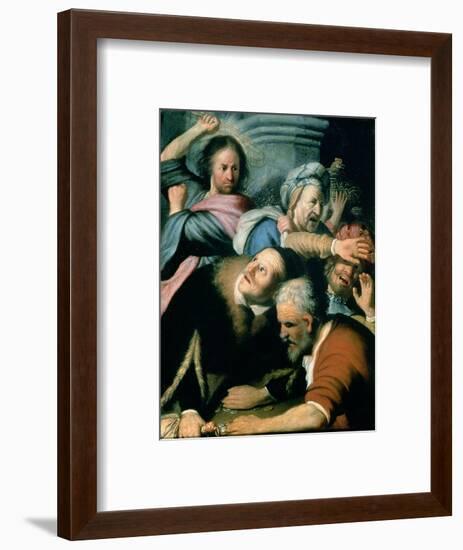 Christ Driving the Moneychangers from the Temple, 1626-Rembrandt van Rijn-Framed Premium Giclee Print