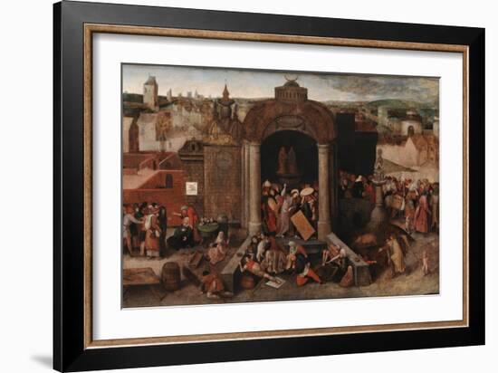 Christ Driving the Traders from the Temple, c.1570-5-Hieronymus Bosch-Framed Giclee Print