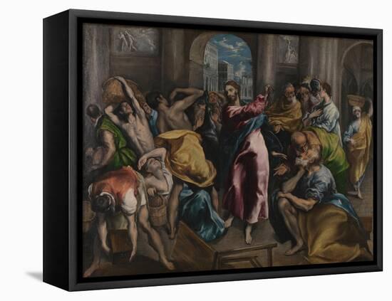 Christ Driving the Traders from the Temple, Ca. 1600-El Greco-Framed Premier Image Canvas