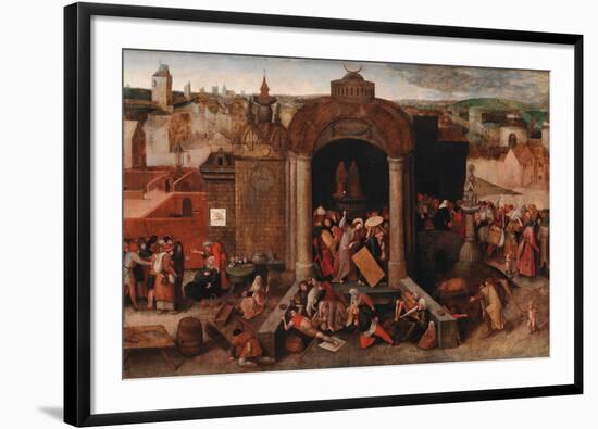 Christ Driving The Traders From The Temple-Pieter Bruegel the Elder-Framed Giclee Print