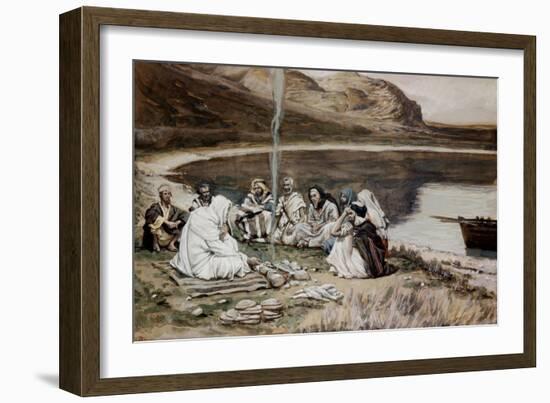 Christ Eating with His Disciples-James Tissot-Framed Giclee Print