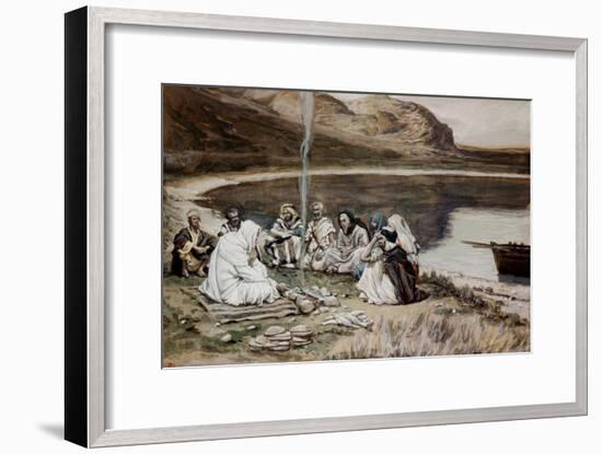 Christ Eating with His Disciples-James Tissot-Framed Giclee Print