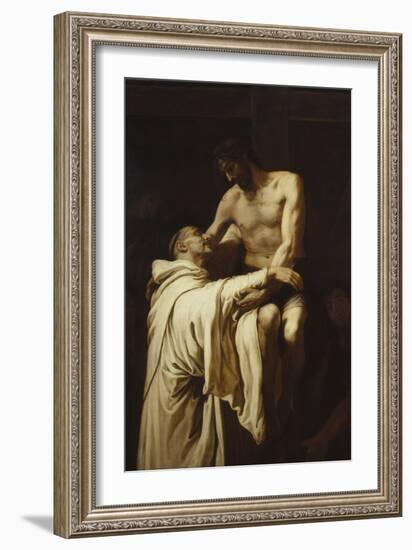 Christ Embracing Saint Bernard, Ca. 1626-Francisco Ribalta-Framed Giclee Print