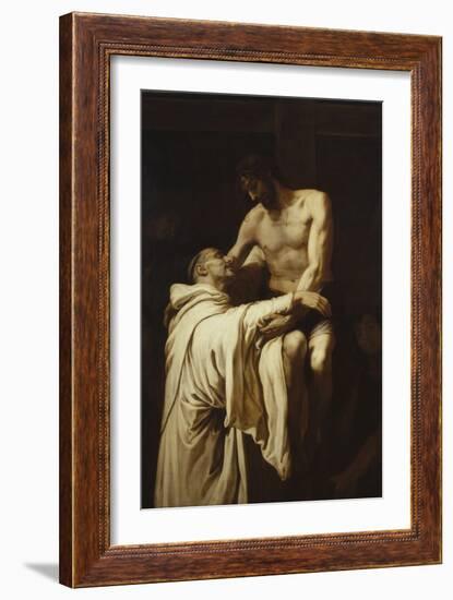 Christ Embracing Saint Bernard, Ca. 1626-Francisco Ribalta-Framed Giclee Print