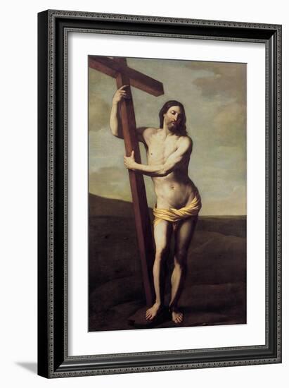 Christ Embracing the Cross-Guido Reni-Framed Giclee Print