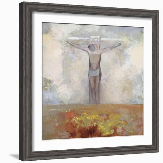 Christ en croix-Odilon Redon-Framed Giclee Print