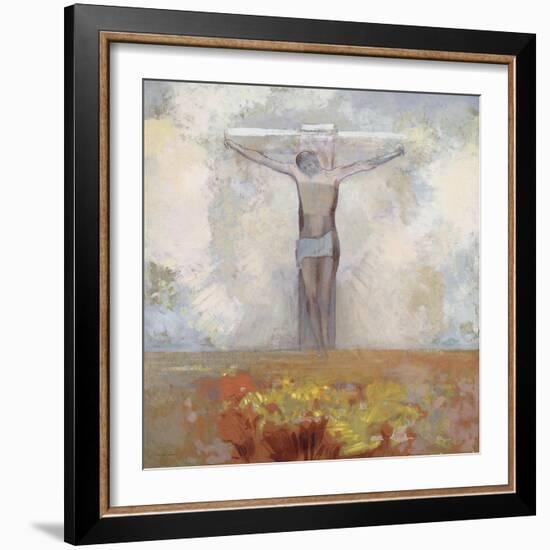 Christ en croix-Odilon Redon-Framed Giclee Print