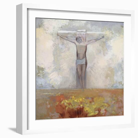 Christ en croix-Odilon Redon-Framed Giclee Print