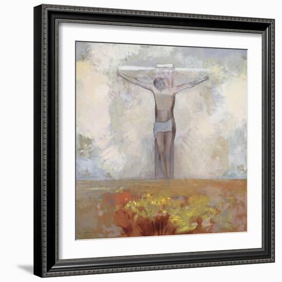 Christ en croix-Odilon Redon-Framed Giclee Print