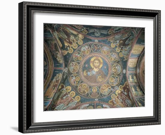 Christ Encircled by Angels and Evangelists About to Judge Twelve Tribes of Israel, Fresco-null-Framed Giclee Print