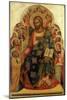 Christ Enthroned with Saints and Angels Handing the Key to St. Peter-Veneziano Lorenzo-Mounted Giclee Print