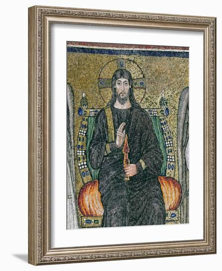 Christ Enthroned with the Angels-Byzantine School-Framed Giclee Print