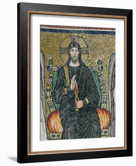 Christ Enthroned with the Angels-Byzantine School-Framed Giclee Print