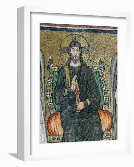 Christ Enthroned with the Angels-Byzantine School-Framed Giclee Print