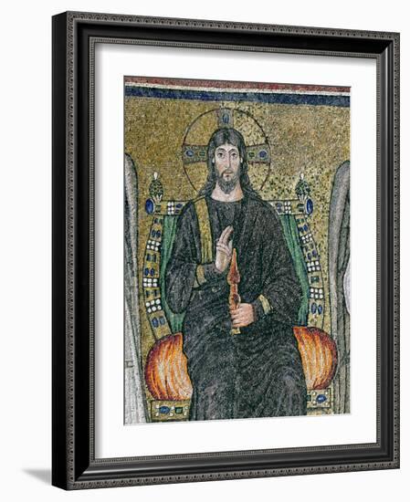 Christ Enthroned with the Angels-Byzantine School-Framed Giclee Print