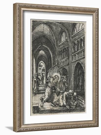 Christ Expelling the Moneychangers from the Temple, C.1519-Albrecht Altdorfer-Framed Giclee Print