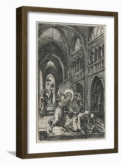 Christ Expelling the Moneychangers from the Temple, C.1519-Albrecht Altdorfer-Framed Giclee Print