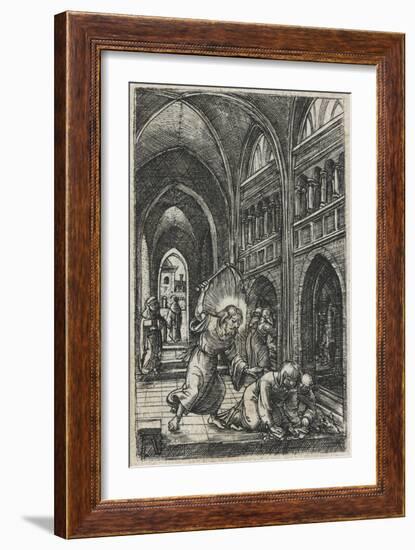 Christ Expelling the Moneychangers from the Temple, C.1519-Albrecht Altdorfer-Framed Giclee Print