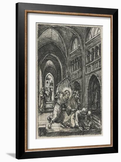 Christ Expelling the Moneychangers from the Temple, C.1519-Albrecht Altdorfer-Framed Giclee Print