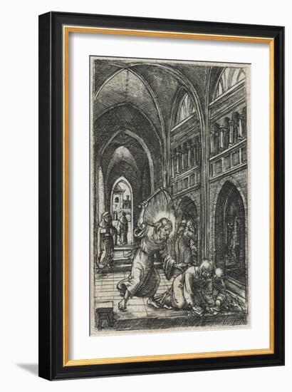 Christ Expelling the Moneychangers from the Temple, C.1519-Albrecht Altdorfer-Framed Giclee Print