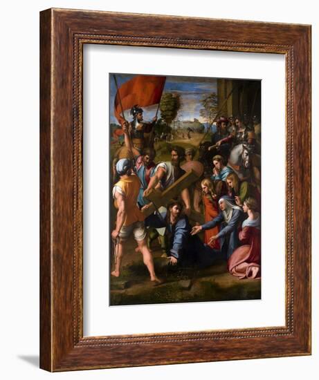 Christ Falls on the Way to Calvary, 1515-1516-Raphael-Framed Giclee Print