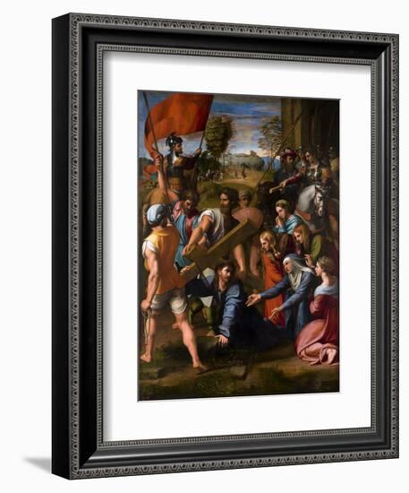 Christ Falls on the Way to Calvary, 1515-1516-Raphael-Framed Giclee Print