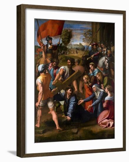 Christ Falls on the Way to Calvary, 1515-1516-Raphael-Framed Giclee Print