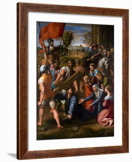 Christ Falls on the Way to Calvary, 1515-1516-Raphael-Framed Giclee Print