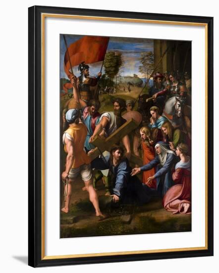 Christ Falls on the Way to Calvary, 1515-1516-Raphael-Framed Giclee Print