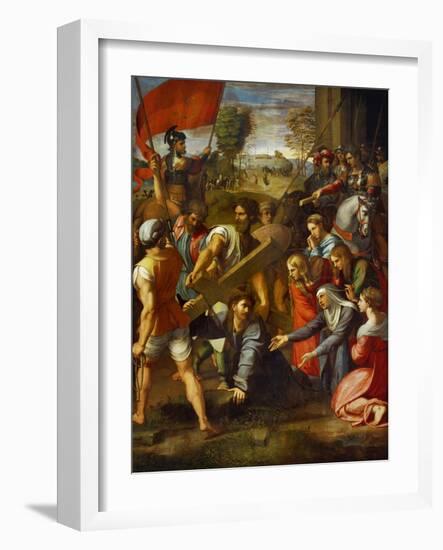 Christ Falls on the Way to Calvary-Raphael-Framed Giclee Print