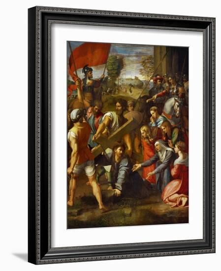 Christ Falls on the Way to Calvary-Raphael-Framed Giclee Print