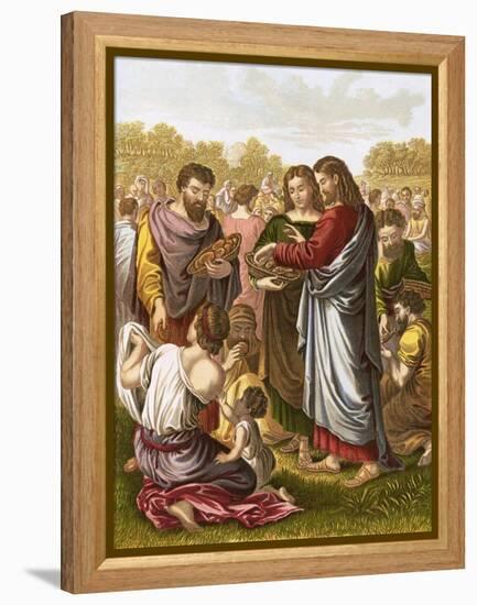 Christ Feedeth the Multitude-English-Framed Premier Image Canvas