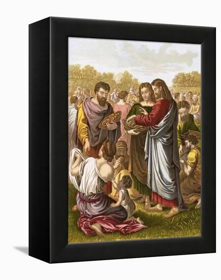 Christ Feedeth the Multitude-English-Framed Premier Image Canvas