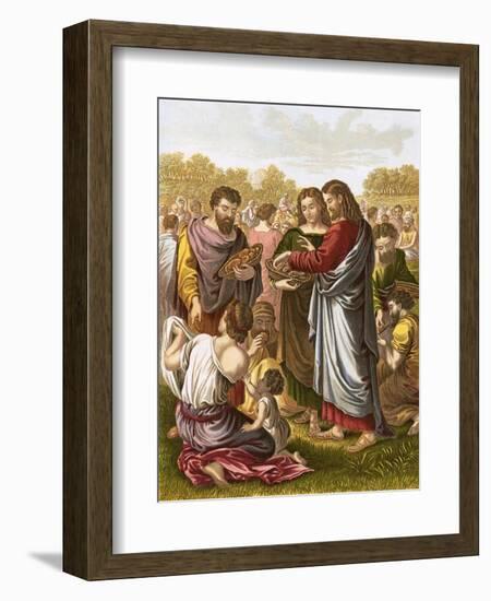 Christ Feedeth the Multitude-English-Framed Premium Giclee Print