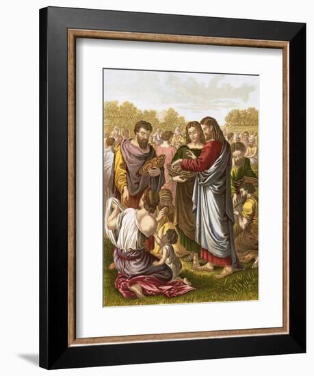 Christ Feedeth the Multitude-English-Framed Premium Giclee Print