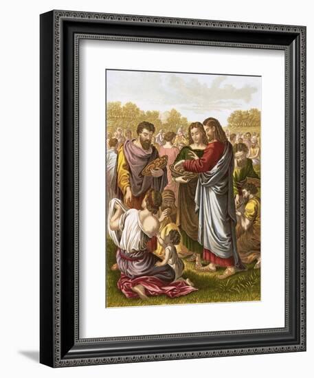 Christ Feedeth the Multitude-English-Framed Premium Giclee Print