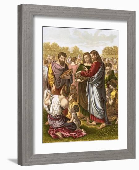 Christ Feedeth the Multitude-English-Framed Giclee Print