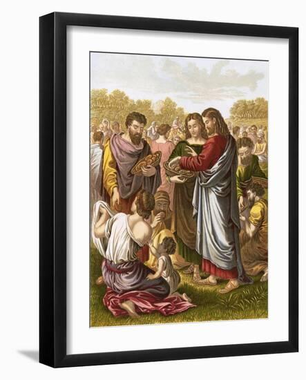 Christ Feedeth the Multitude-English-Framed Giclee Print