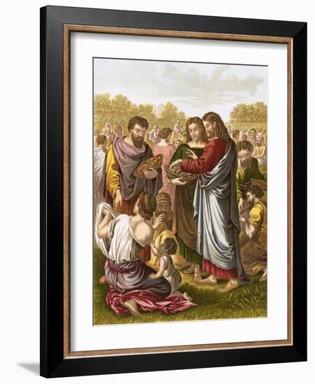 Christ Feedeth the Multitude-English-Framed Giclee Print