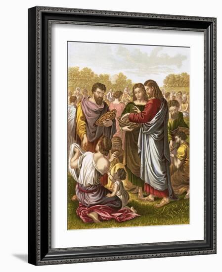 Christ Feedeth the Multitude-English-Framed Giclee Print