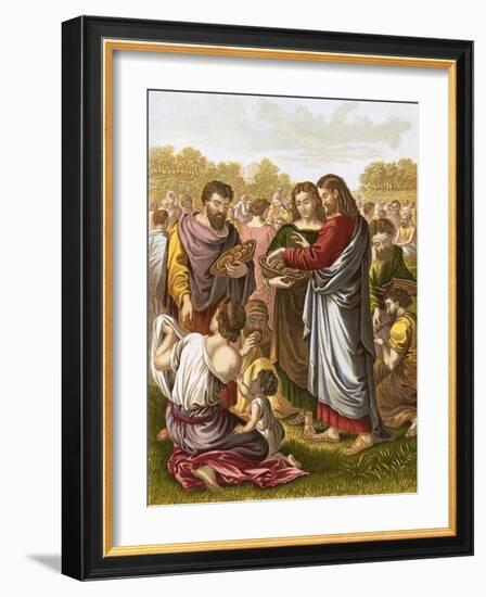 Christ Feedeth the Multitude-English-Framed Giclee Print