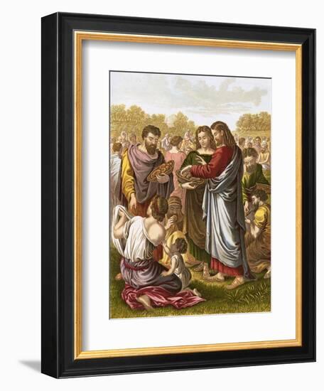 Christ Feedeth the Multitude-English-Framed Giclee Print