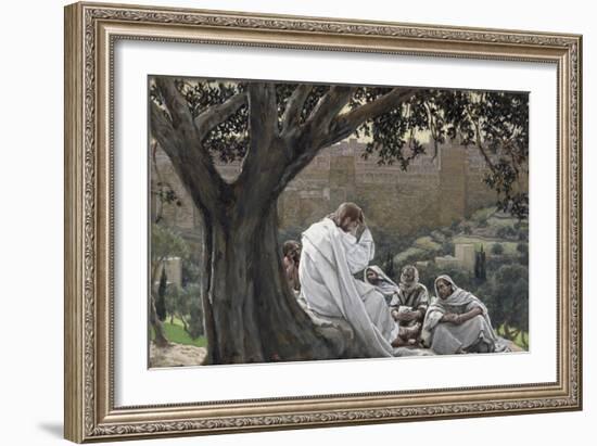 Christ Foretelling the Destruction of the Temple, Illustration for 'The Life of Christ', C.1886-94-James Tissot-Framed Giclee Print